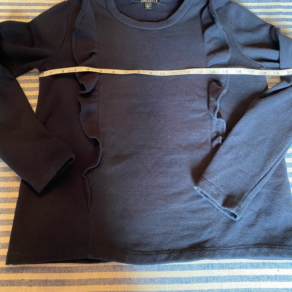 J. Crew Factory Ruffle Sweatshirt - Picture 5 of 5